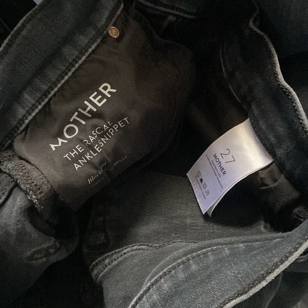 MOTHER THE RASCAL ANKLE SNIPPET IN BLACKBIRD HI RISE STRAIGHT LEG ANKLE SZ 27 - Picture 16 of 16